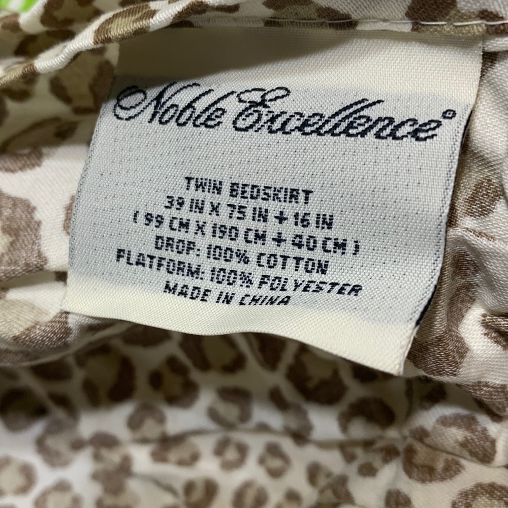 Noble Excellence Animal Print Twin Bedskirt